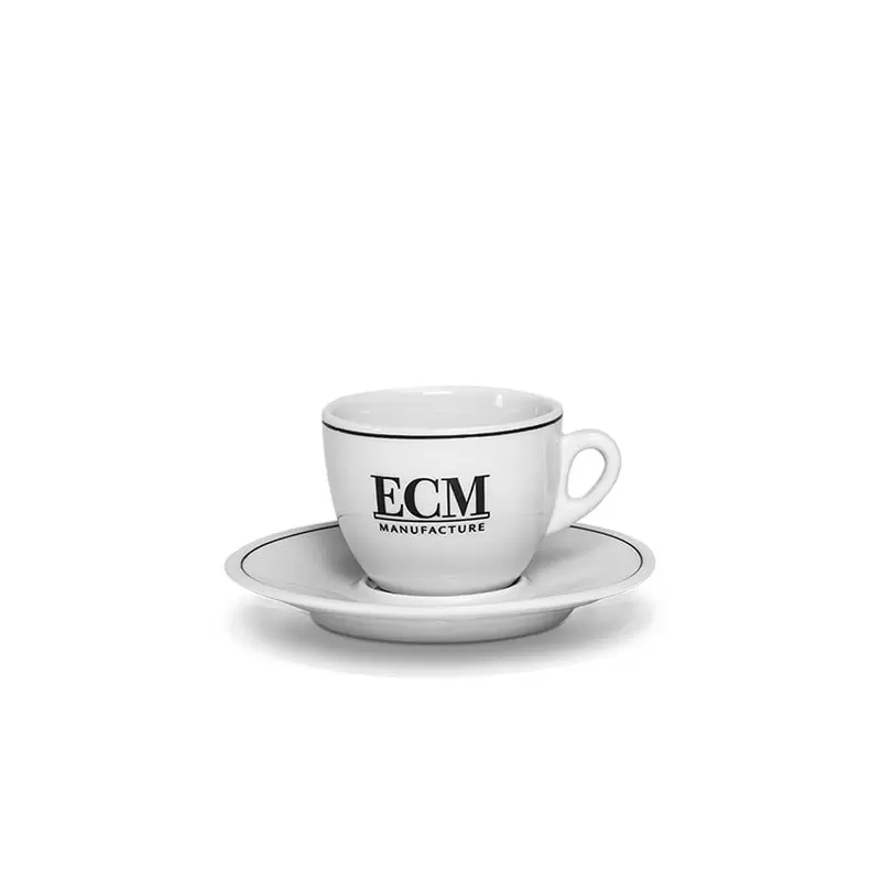 Set de 6 tasses à cappuccino + sous tasses siglés ECM photo numéro 1